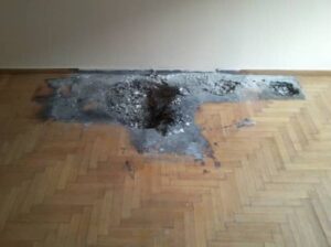 Επισκευή ξύλινου πατώματος από φωτιά